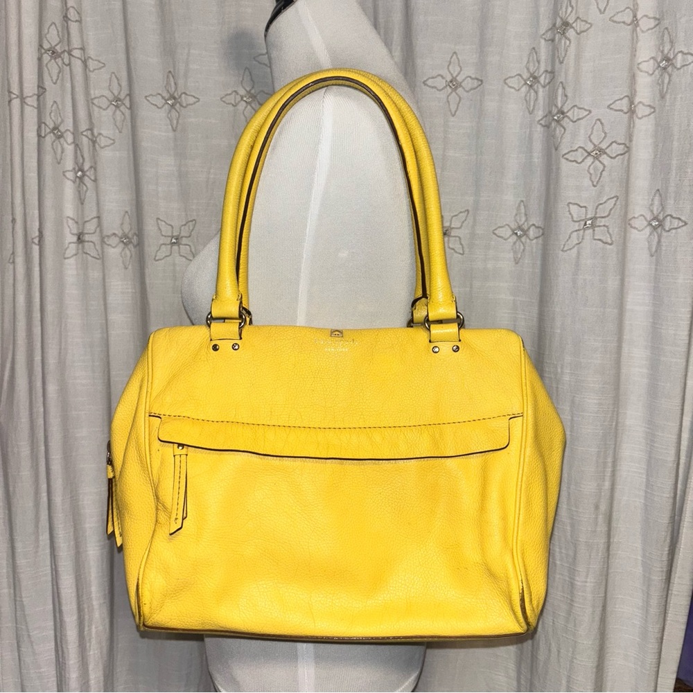 ♠️Kate Spade ♠️ New York pebbled leather Canary yellow tote